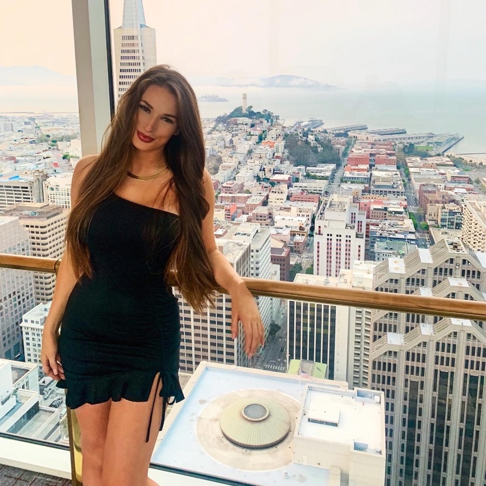 Black mini dress